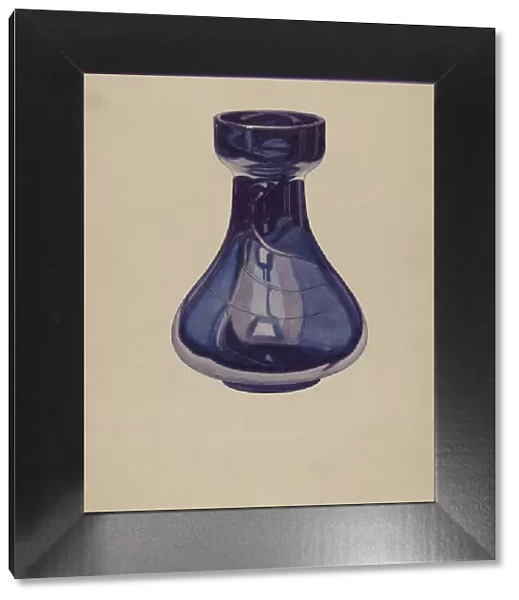 Cobalt Vase, c. 1940. Creator: Henry Moran