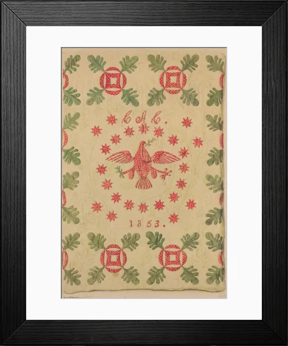 Framed Print : Quilt, c. 1941. Creator: Edith Magnette Framed Print : Quilt, c. 1941. Creator: Edith Magnette