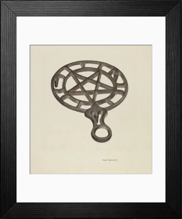 Framed Print : Trivet, c. 1942. Creator: Violet Hartenstein Framed Print : Trivet, c. 1942. Creator: Violet Hartenstein