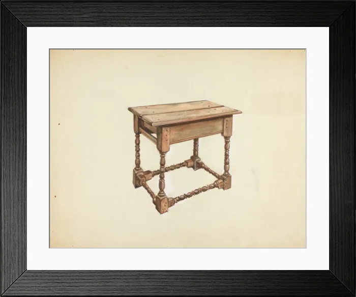 Framed Print : Tavern Table, c. 1953. Creator: Isadore Goldberg Framed Print : Tavern Table, c. 1953. Creator: Isadore Goldberg