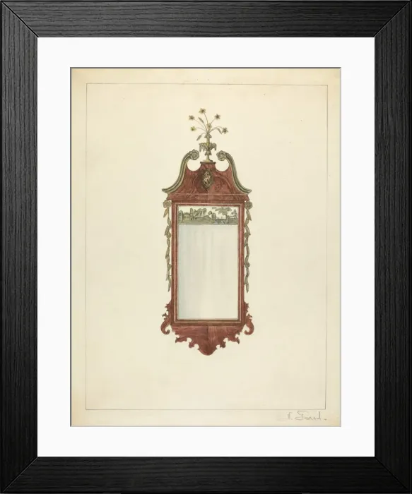 Framed Print : Mirror, c. 1953. Creator: Nicholas Gorid Framed Print : Mirror, c. 1953. Creator: Nicholas Gorid