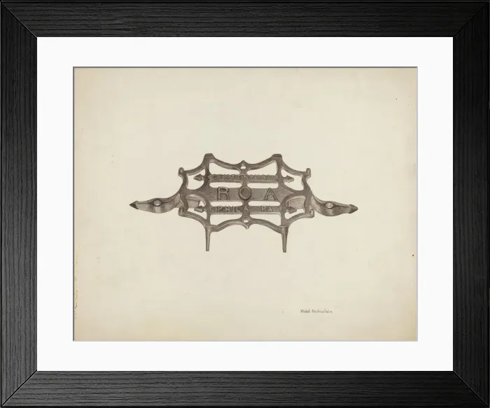 Framed Print : Trivet, c. 1941. Creator: Violet Hartenstein Framed Print : Trivet, c. 1941. Creator: Violet Hartenstein