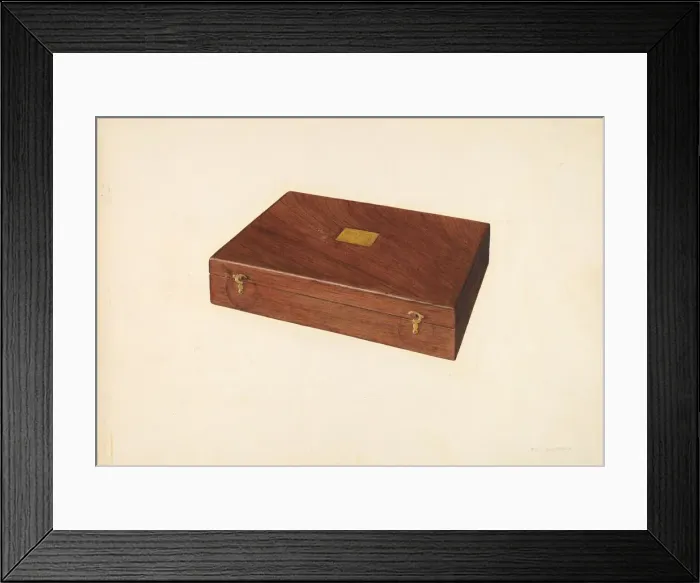 Framed Print : Drawing Instrument Box, c. 1940. Creator: Fred Hassebrock Framed Print : Drawing Instrument Box, c. 1940. Creator: Fred Hassebrock