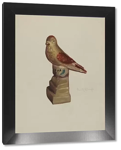 Chalkware Bird, c. 1940. Creator: Elmer R. Kottcamp