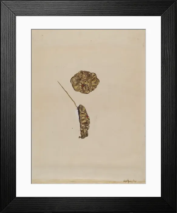 Framed Print : Brooch, c. 1936. Creator: Grace Halpin Framed Print : Brooch, c. 1936. Creator: Grace Halpin