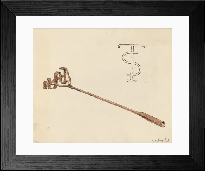 Framed Print : Branding Iron, c. 1936. Creator: Geoffrey Holt Framed Print : Branding Iron, c. 1936. Creator: Geoffrey Holt