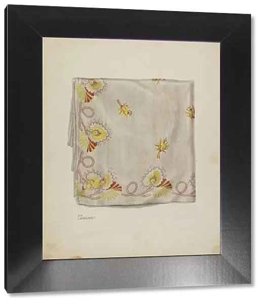 Printed Textile, c. 1940. Creator: Joseph Lubrano