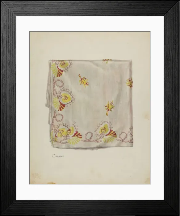 Framed Print : Printed Textile, c. 1940. Creator: Joseph Lubrano Framed Print : Printed Textile, c. 1940. Creator: Joseph Lubrano