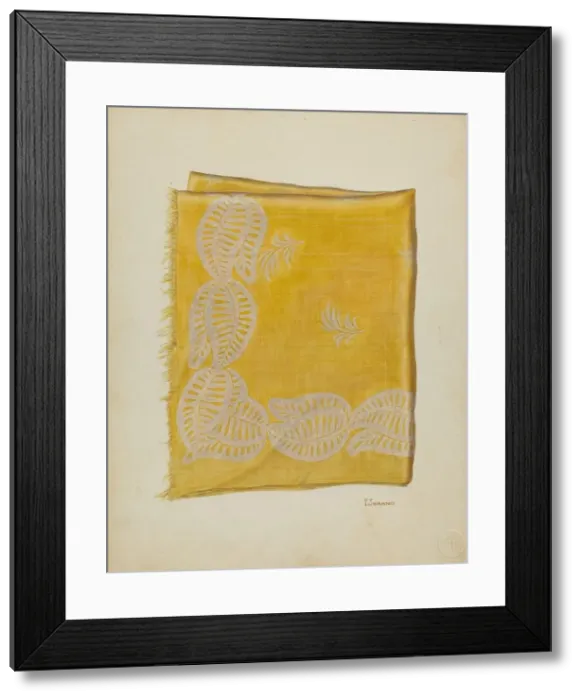 Framed Print : Printed Textiles, c. 1940. Creator: Joseph Lubrano Framed Print : Printed Textiles, c. 1940. Creator: Joseph Lubrano