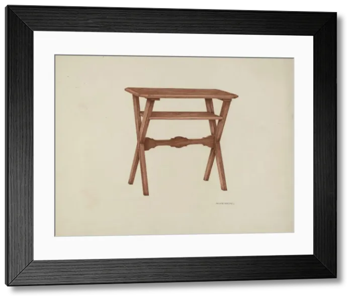 Framed Print : Table, 1941. Creator: William Kieckhofel Framed Print : Table, 1941. Creator: William Kieckhofel