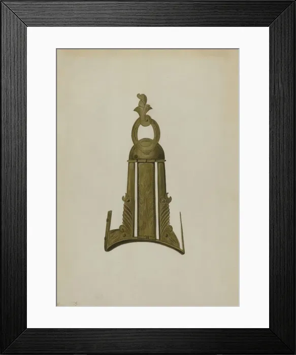 Framed Print : Patch-box from Cavalry Carbine Stock, c. 1939. Creator: Elmer R. Kottcamp Framed Print : Patch-box from Cavalry Carbine Stock, c. 1939. Creator: Elmer R. Kottcamp