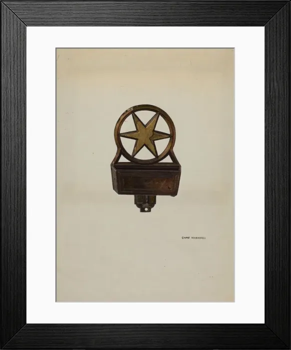 Framed Print : Match Holder, c. 1939. Creator: Chris Makrenos Framed Print : Match Holder, c. 1939. Creator: Chris Makrenos