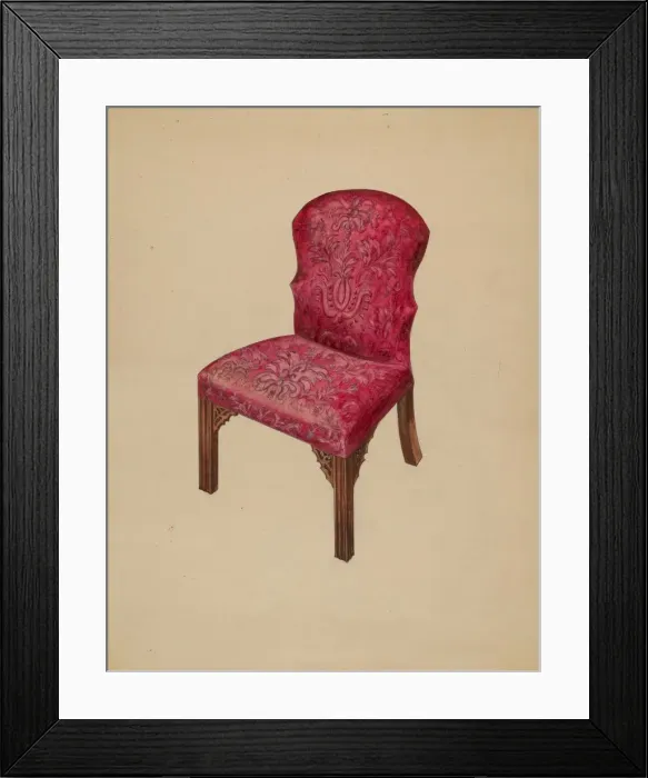 Framed Print : Side Chair, 1936. Creator: Arthur Johnson