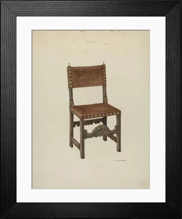 Framed Print : Chair, 1941. Creator: William Kieckhofel Framed Print : Chair, 1941. Creator: William Kieckhofel