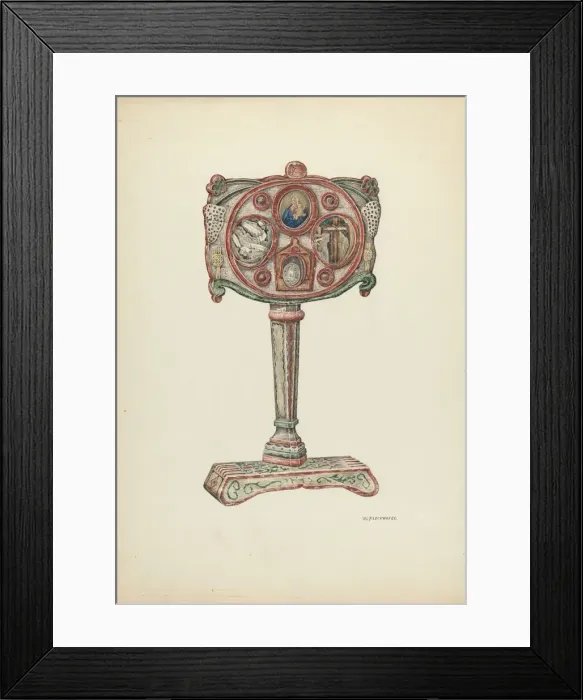 Framed Print : Reliquary of Father Junipero Serra, 1941. Creator: William Kieckhofel Framed Print : Reliquary of Father Junipero Serra, 1941. Creator: William Kieckhofel