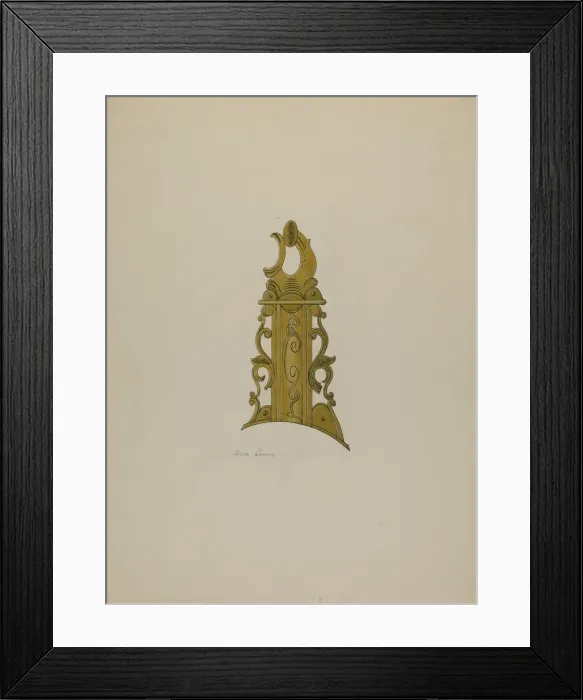 Framed Print : Patch Box from Ky. Rifle, c. 1938. Creator: Albert J. Levone Framed Print : Patch Box from Ky. Rifle, c. 1938. Creator: Albert J. Levone