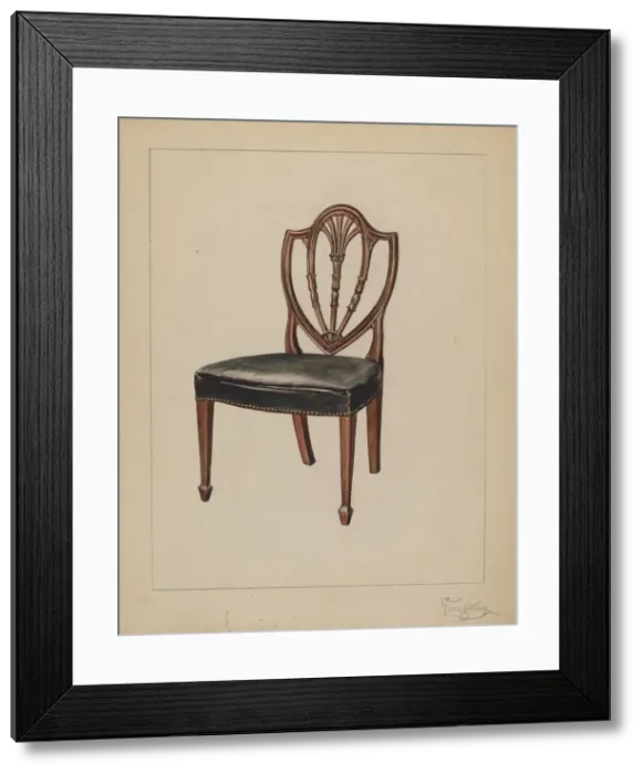 Framed Print : Side Chair, c. 1936. Creator: Rolland Livingstone Framed Print : Side Chair, c. 1936. Creator: Rolland Livingstone
