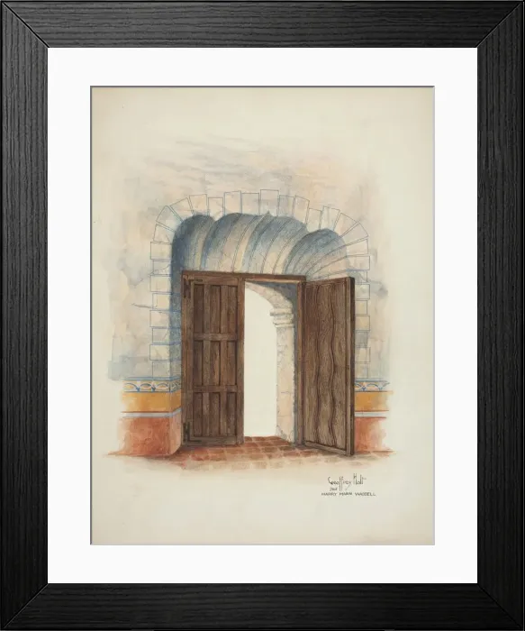 Framed Print : Reconstruction of Interior, 1937. Creators: Geoffrey Holt, Harry Mann Waddell Framed Print : Reconstruction of Interior, 1937. Creators: Geoffrey Holt, Harry Mann Waddell