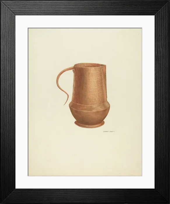 Framed Print : Copper Cruet, 1937. Creator: Edward Jewett Framed Print : Copper Cruet, 1937. Creator: Edward Jewett