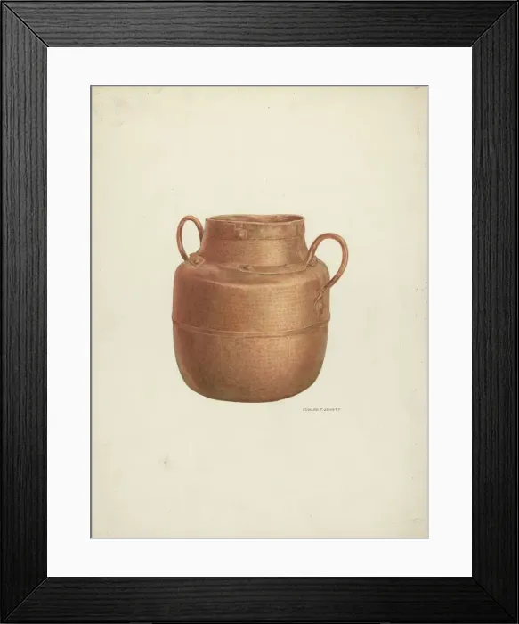 Framed Print : Copper Kettle, 1937. Creator: Edward Jewett Framed Print : Copper Kettle, 1937. Creator: Edward Jewett