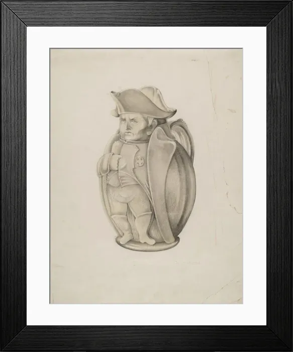 Framed Print : Napoleon Toby Mug, c. 1939. Creator: Grace Halpin Framed Print : Napoleon Toby Mug, c. 1939. Creator: Grace Halpin