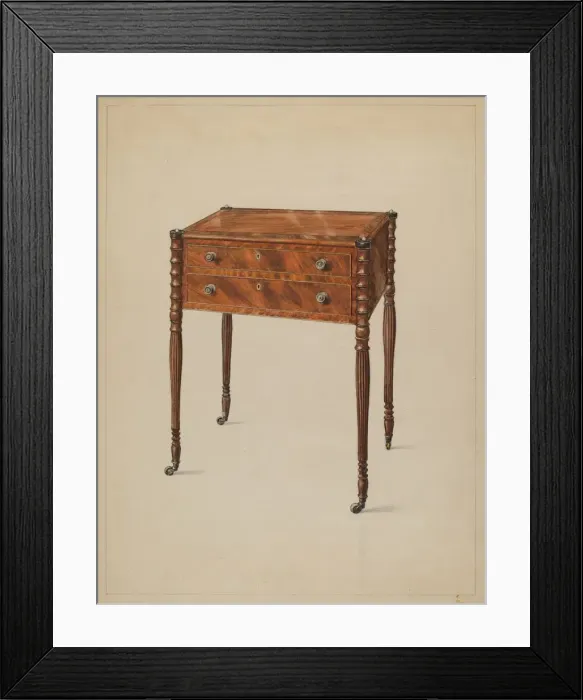 Framed Print : Work Table, c. 1936. Creator: Bernard Gussow Framed Print : Work Table, c. 1936. Creator: Bernard Gussow