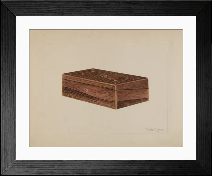 Framed Print : Folding Desk, c. 1937. Creator: Thomas Holloway Framed Print : Folding Desk, c. 1937. Creator: Thomas Holloway