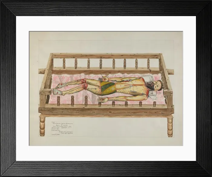 Framed Print : Penitente Santo Entierro or (Saint in Earth), 1937. Creator: Eldora P. Lorenzini Framed Print : Penitente Santo Entierro or (Saint in Earth), 1937. Creator: Eldora P. Lorenzini