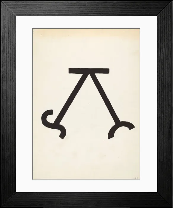 Framed Print : Cattle Brand, c. 1936. Creator: J. Henry Marley Framed Print : Cattle Brand, c. 1936. Creator: J. Henry Marley