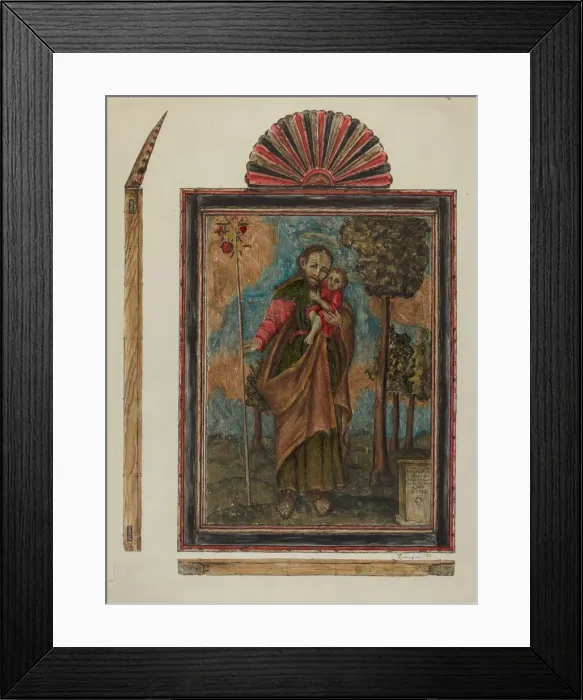 Framed Print : Retablo, 1938. Creator: Eldora P. Lorenzini Framed Print : Retablo, 1938. Creator: Eldora P. Lorenzini
