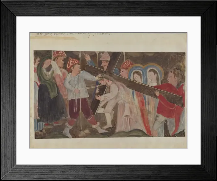 Framed Print : Stations of the Cross No. 8: Jesus Speaks to the Women of Jerusalem, c. 1936 Framed Print : Stations of the Cross No. 8: Jesus Speaks to the Women of Jerusalem, c. 1936