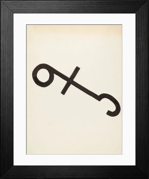 Framed Print : Cattle Brand, c. 1936. Creator: J. Henry Marley Framed Print : Cattle Brand, c. 1936. Creator: J. Henry Marley
