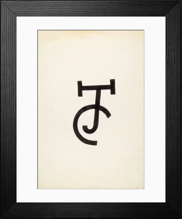 Framed Print : Cattle Brand, c. 1936. Creator: J. Henry Marley Framed Print : Cattle Brand, c. 1936. Creator: J. Henry Marley