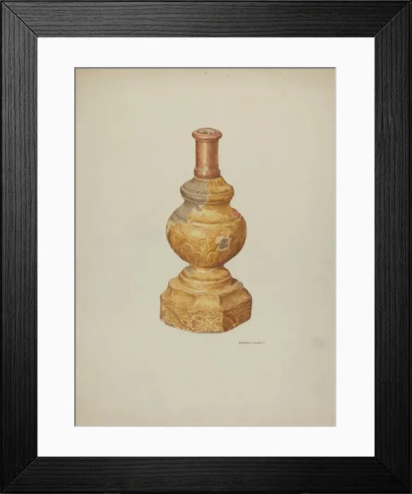 Framed Print : Candlestick (Ecclesiastical), 1939. Creator: Edward Jewett Framed Print : Candlestick (Ecclesiastical), 1939. Creator: Edward Jewett