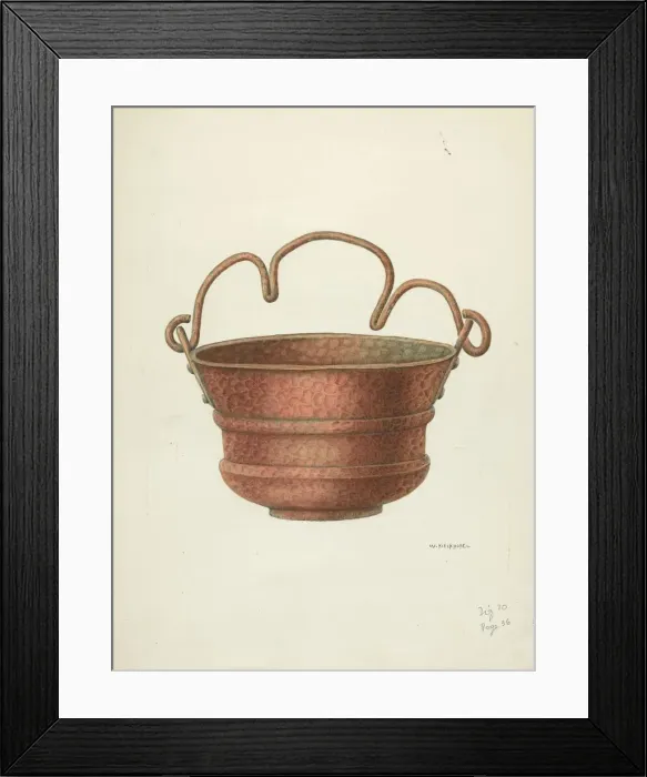 Framed Print : Holy-Water Bucket, c. 1936. Creator: William Kieckhofel Framed Print : Holy-Water Bucket, c. 1936. Creator: William Kieckhofel