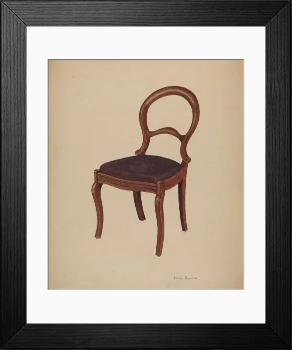 Framed Print : Parlor Chair, c. 1940. Creator: LeRoy Griffith Framed Print : Parlor Chair, c. 1940. Creator: LeRoy Griffith