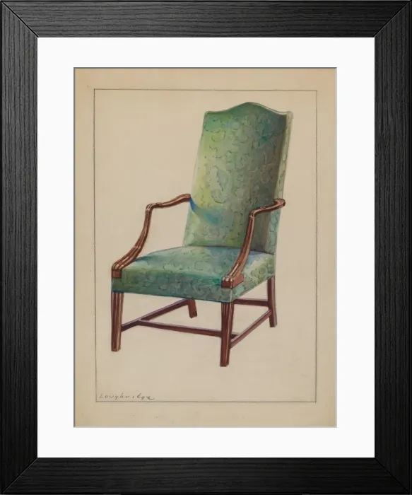 Framed Print : Side chair, 1935 / 1942. Creator: George Loughridge Framed Print : Side chair, 1935 / 1942. Creator: George Loughridge