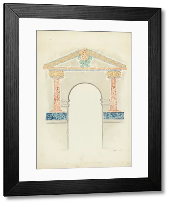 Framed Print : Wall Painting, 1939. Creator: Edward Jewett Framed Print : Wall Painting, 1939. Creator: Edward Jewett