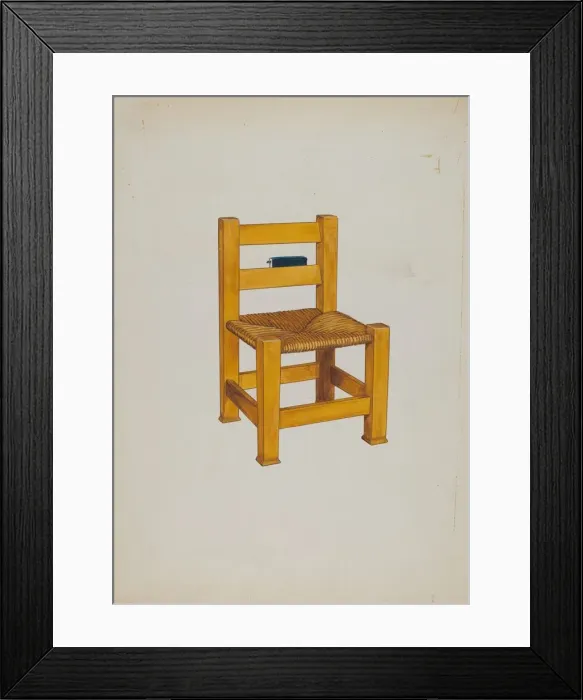 Framed Print : Church Chair, c. 1936. Creator: Florence Huston Framed Print : Church Chair, c. 1936. Creator: Florence Huston