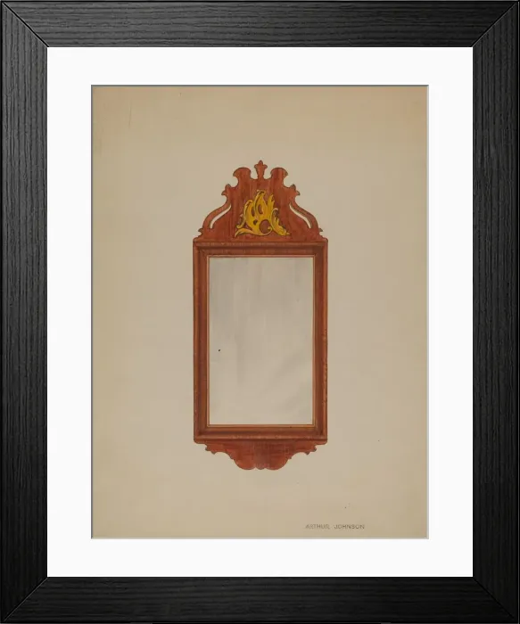 Framed Print : Mirror, c. 1936. Creator: Arthur Johnson Framed Print : Mirror, c. 1936. Creator: Arthur Johnson