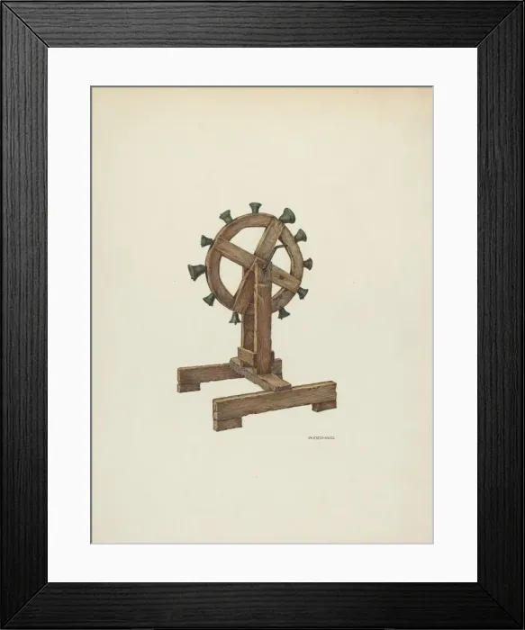 Framed Print : Altar Chimes on Wheel, c. 1941. Creator: William Kieckhofel Framed Print : Altar Chimes on Wheel, c. 1941. Creator: William Kieckhofel