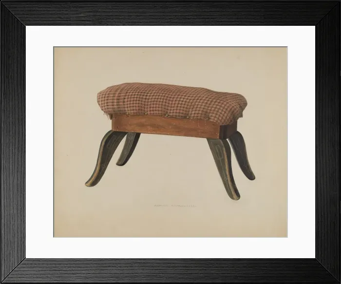 Framed Print : Foot Stool, 1938. Creator: Alexander Anderson Framed Print : Foot Stool, 1938. Creator: Alexander Anderson