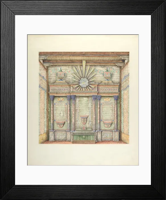 Framed Print : Decorations on Reredos and Sanctuary Walls, 1940. Creator: William Kieckhofel Framed Print : Decorations on Reredos and Sanctuary Walls, 1940. Creator: William Kieckhofel