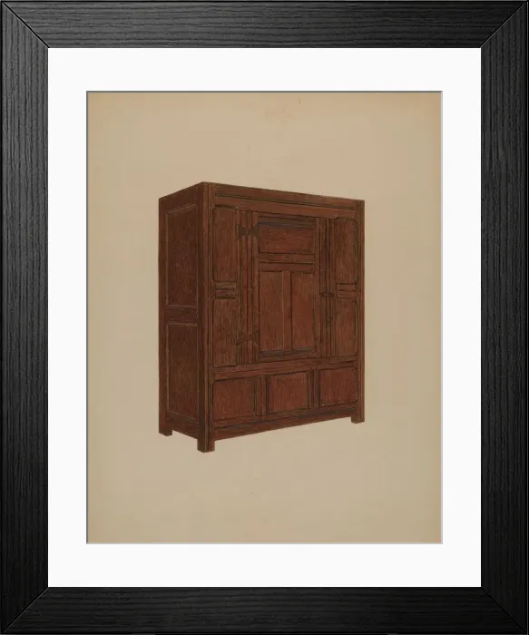 Framed Print : Cupboard, c. 1937. Creator: Meyer Goldbaum Framed Print : Cupboard, c. 1937. Creator: Meyer Goldbaum