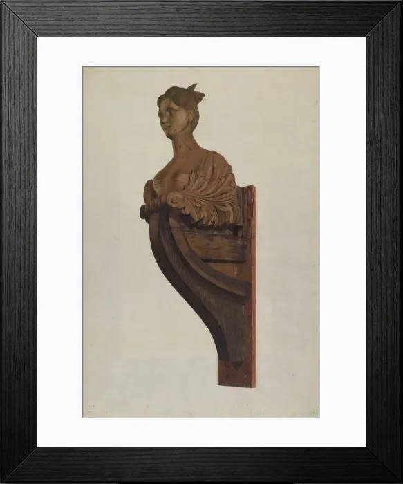 Framed Print : Figurehead, c. 1937. Creator: Joseph Goldberg Framed Print : Figurehead, c. 1937. Creator: Joseph Goldberg