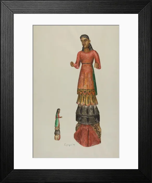 Framed Print : Bulto (Santa Barbara), 1939. Creator: Eldora P. Lorenzini Framed Print : Bulto (Santa Barbara), 1939. Creator: Eldora P. Lorenzini