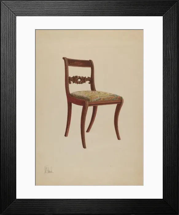 Framed Print : Side Chair, 1937. Creator: Nicholas Gorid Framed Print : Side Chair, 1937. Creator: Nicholas Gorid