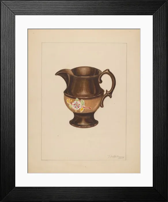Framed Print : Small Pitcher, c. 1937. Creator: Thomas Holloway Framed Print : Small Pitcher, c. 1937. Creator: Thomas Holloway