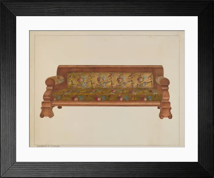 Framed Print : High Back Lounge, c. 1938. Creator: Magnus S. Fossum Framed Print : High Back Lounge, c. 1938. Creator: Magnus S. Fossum