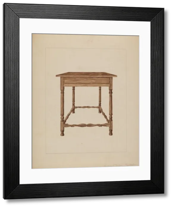 Framed Print : Table, c. 1937. Creator: Frederick Jackson Framed Print : Table, c. 1937. Creator: Frederick Jackson